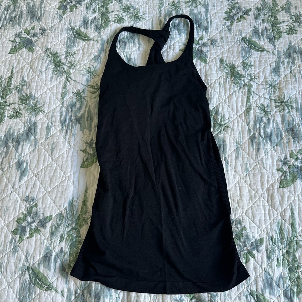 Bebe Twisted Racerback Tank Top Black S Long Stretchy